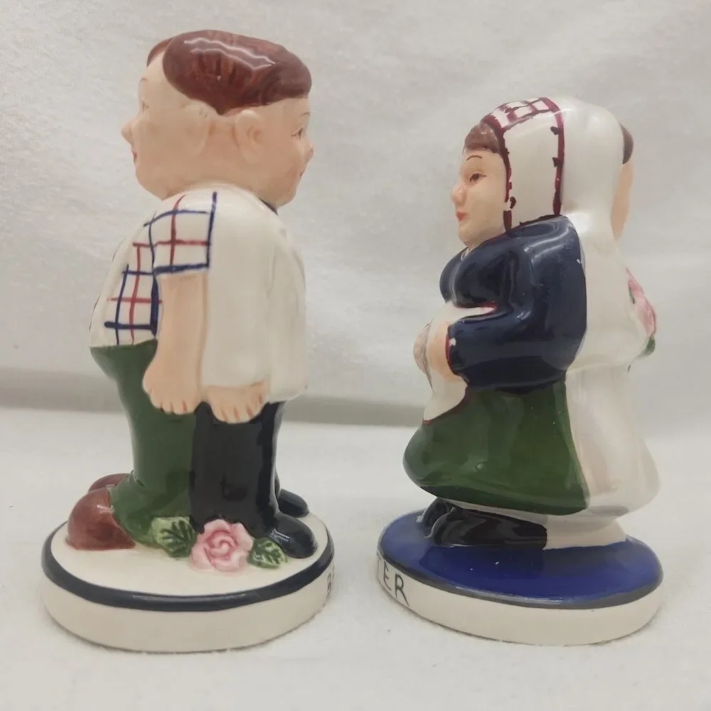 Salt And Pepper Shakers Goebel Hummel 1950's Before And After Bride Groom VTG